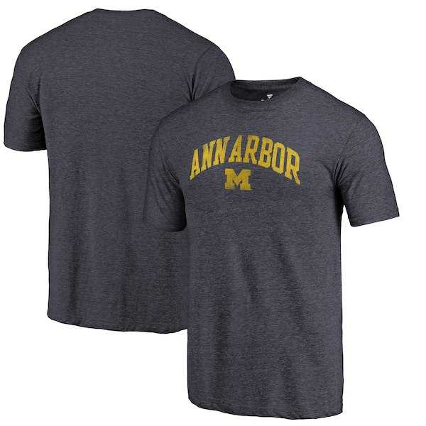 Michigan Wolverines Fanatics Branded Heathered Navy Hometown Arched City Tri Blend T-Shirt,We sell and wholesale Michigan Wolverines Fanatics Branded Heathered Navy Hometown Arched City Tri Blend T-Shirt on line form chian!